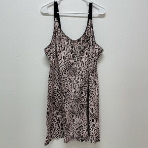 Secret Treasures Chemise women’s Black and Pink Animal Cheetah Print. Size 2X